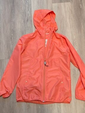 Herschel Supply Co. Packable Coral Pink Hooded Rain Jacket
